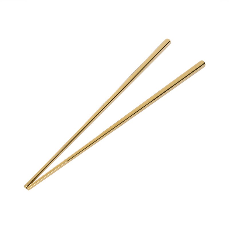 1 Paar 304 Rvs Kleurrijke Eetstokjes Metalen Koreaanse Chinese Metalen Chop Sticks Servies Herbruikbare: Goud