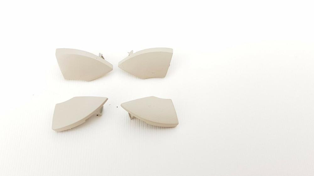 Bil udskiftning passer til fiat 500 radio cd knapper knapper sort trim form cover fjernelse 4 stk + bil tilbehør klistermærker: Hvid