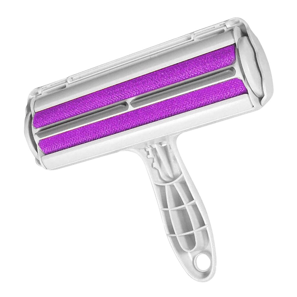 Reusable Pet Hair Remover Brush Lint Roller Self Cleaning Cat Dog Fur Hair Dust Removal Brush for Clothes Portable Effective: Purple