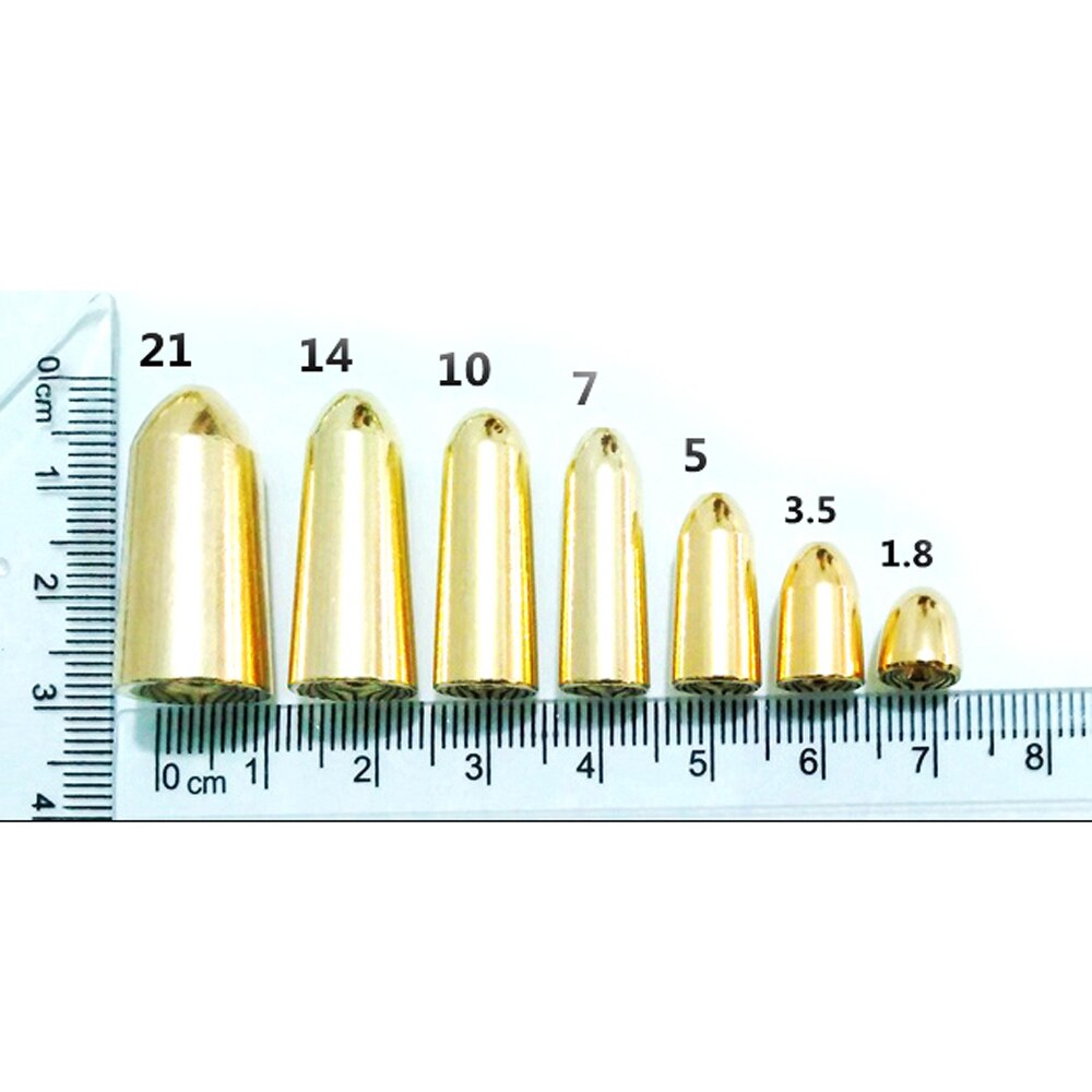 50pcs Weight Assorted Copper Lead Sinkers Kit 3.5/5/7/10g Bullet Shape Weights Fishing Tackle Bullet Sinker Combo Set