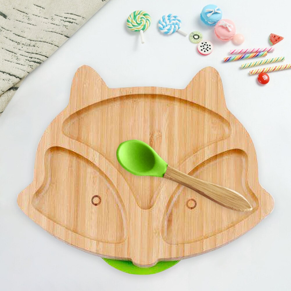 Wooden Baby Food Dishes Plate Kids Feeding Eating Set Platos Children Baby Servies Tableware Bowl Topper Tray Assiette Enfant