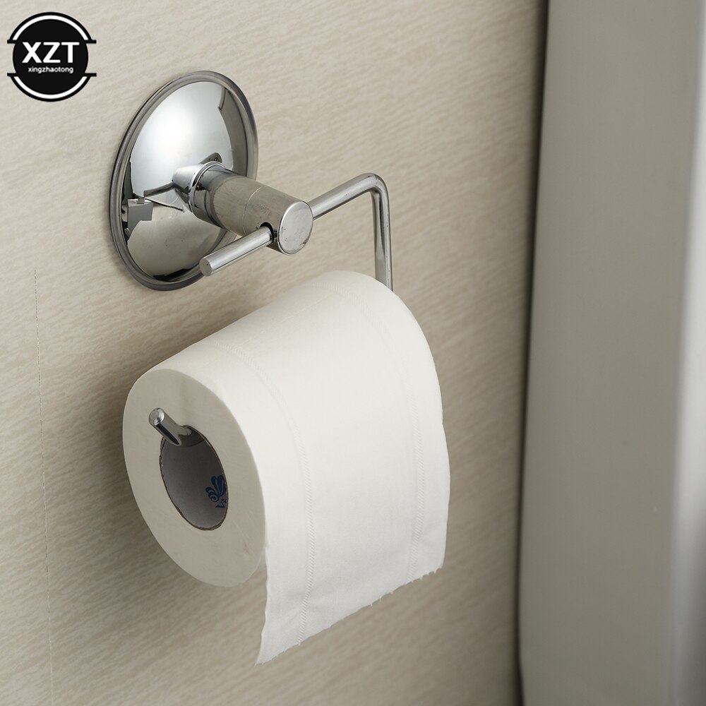 1Pcs Metal tissue holder roll paper accessories wall-mounted toilet paper holder stainless steel kitchen paper towel household 1