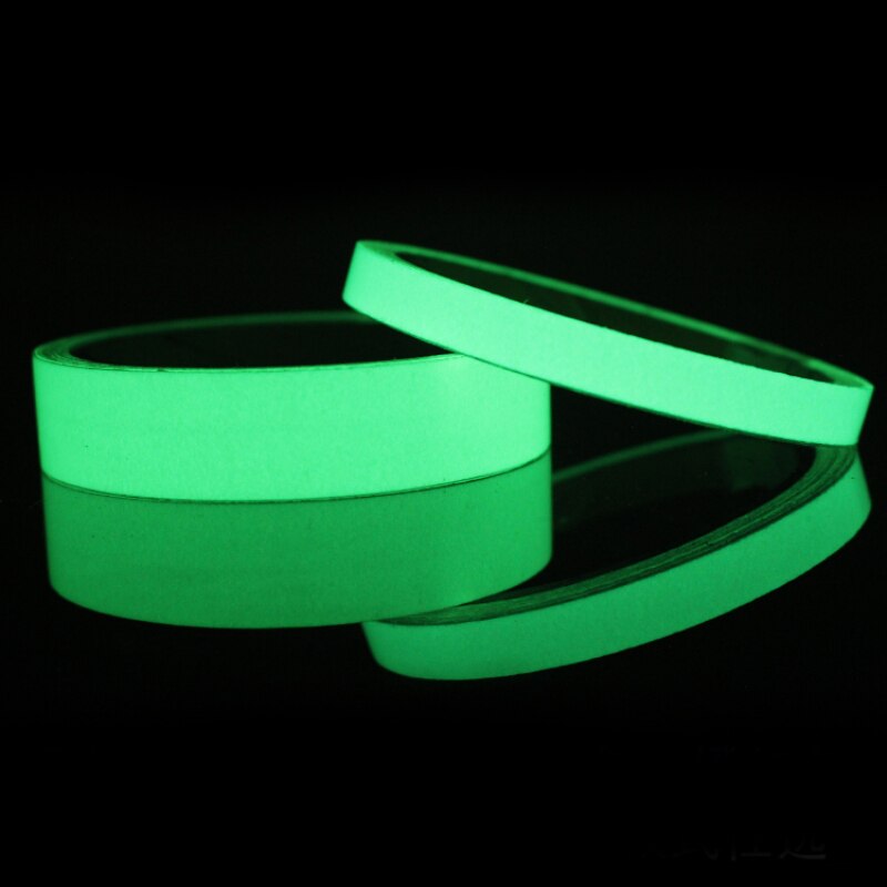 PVC luminoso fluorescente nocturno autoadhesivo que brilla en la oscuridad pegatina cinta seguridad de seguridad para hogar calcomanía de advertencia de coche cinta DIY tira