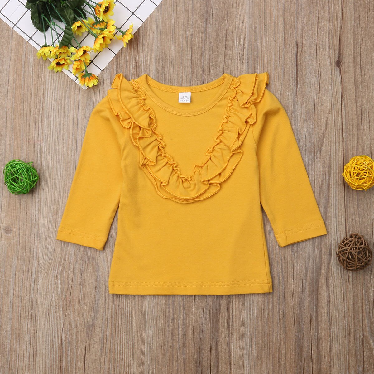 Bébé filles haut T-Shirt enfants de base automne vêtements à manches longues décontracté solide patchwork hauts T-Shirt