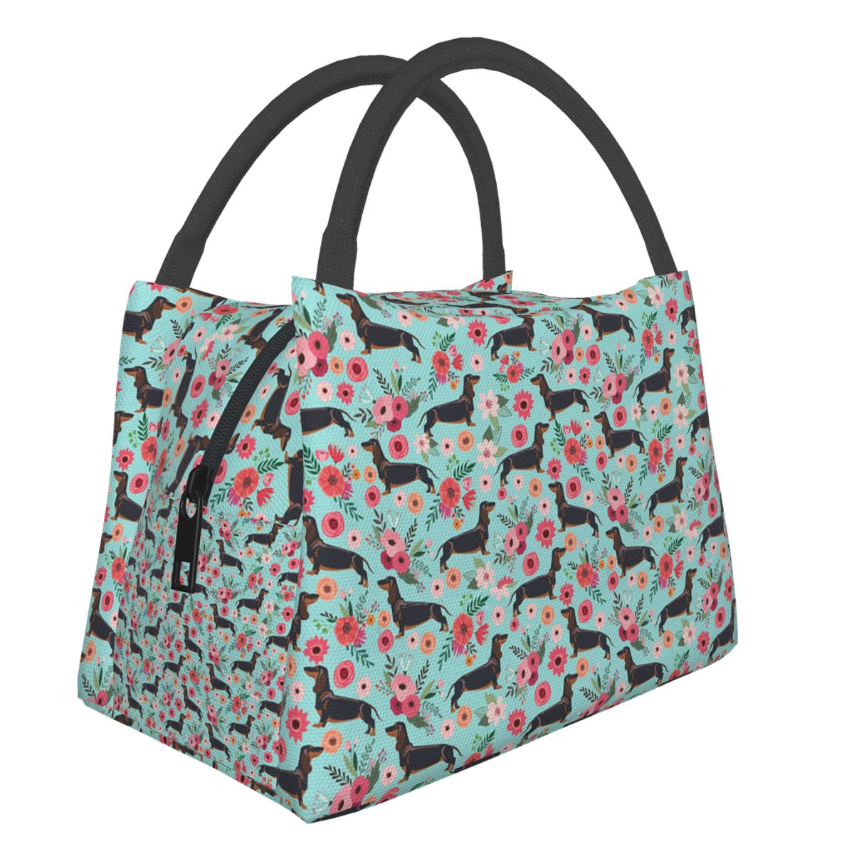 Cartoon Teckel Print Lunch Tassen Voor Vrouwen Portable Insulated Warm Koeler Handtassen Thermische Voedsel Picknick Bag Kids Mannen Lunchbox: Default Title