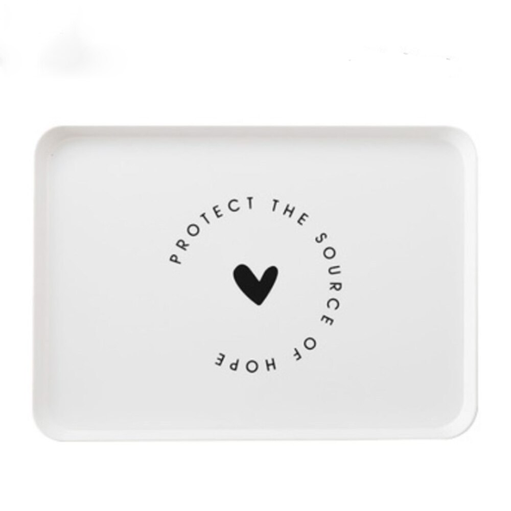 Rectangular Tray Breakfast Dinner Plate Cake Bread Fruit Plate Dessert Dish: B