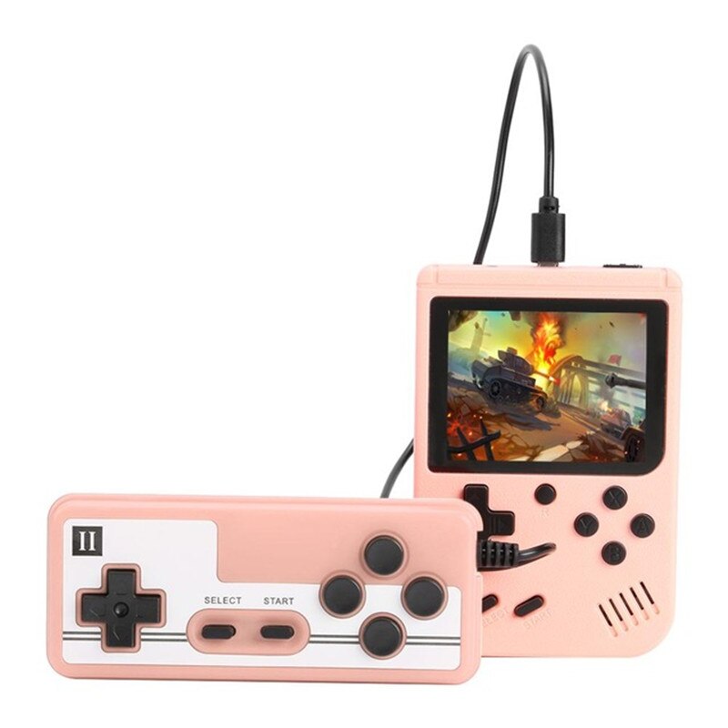 Console per videogiochi portatile retrò lettore di giochi portatile da 3.0 pollici incorporato 500 giochi classici Mini Gamepad tascabile per regalo per bambini: 500 Pink gamepad