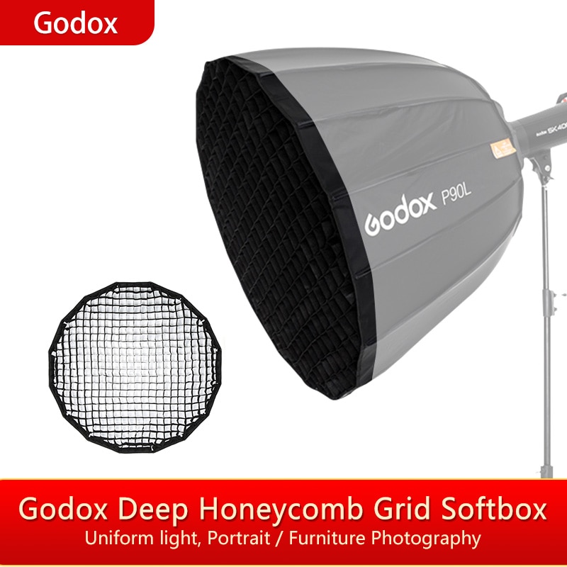 Godox Draagbare P120L P120H 120 Cm Diepe Parabolische Softbox Honingraat