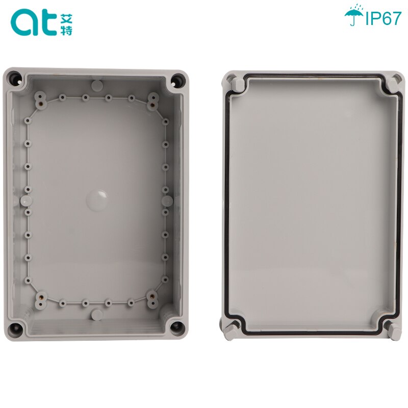280*190*130MM IP67 Series Cover Waterproof DIY Electrical Junction Box plastic Enclosure Case Distribution box: Gray
