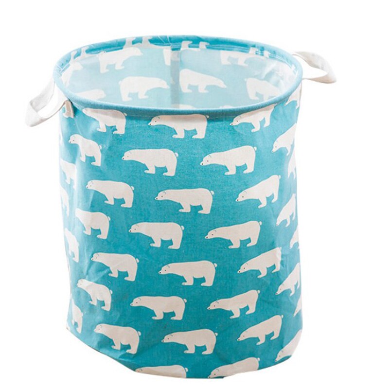 Waterproof Folding Laundry Basket Toy Storage Box Large Bag Cotton Washing Dirty Clothes Big Laundry Basket Organizer Bin Handle: 1  Laundry Baskets