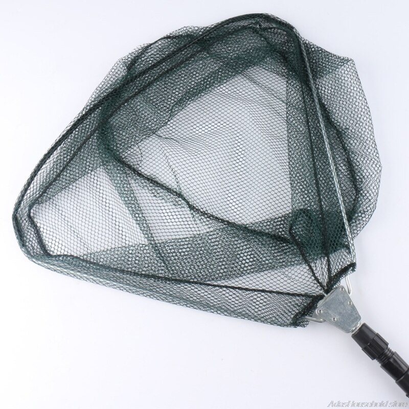 Retractable Fishing Net Triangle Head Fine Mesh Swinging Pool Leaf Skimmer Tackle Folding Landing Net Swimming Pool 21wholesales