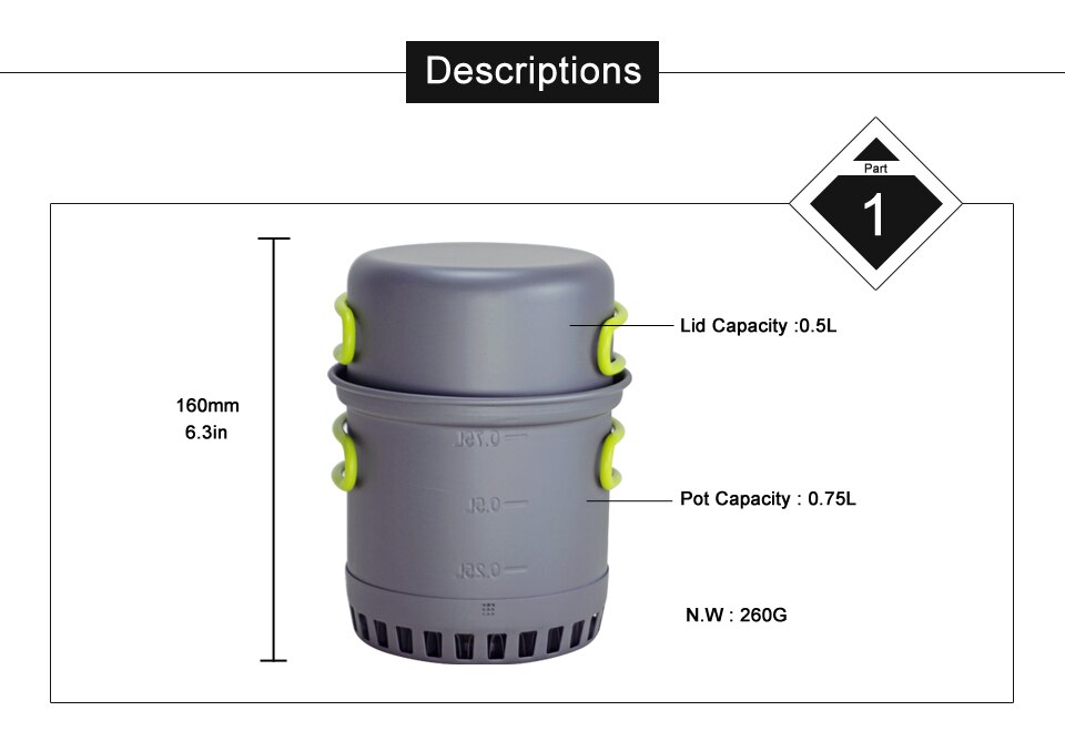 APG Ultralight Camping Kookgerei Koken Systeem Outdoor Servies Bowl Pot Pan Gebruiksvoorwerpen Bestek