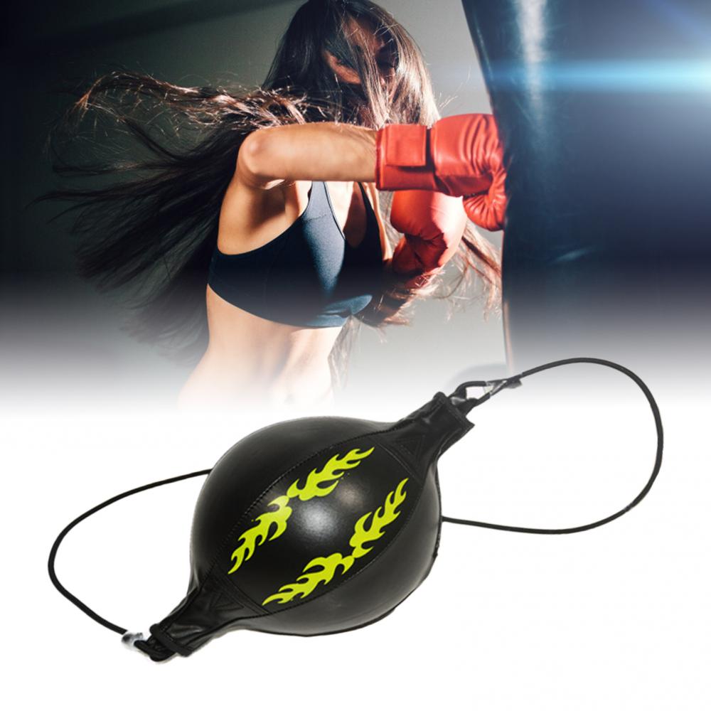 Boxing Fitness Faux Leather Punching Ball Muay Thai Bodybuilding Inflation Speed Punching Ball