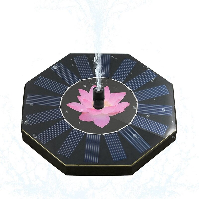 7V 1.4W Zonne-energie Drijvende Pomp Water Drijvende Pomp Solar Octagon Fontein Tuin Plant Watering Kit