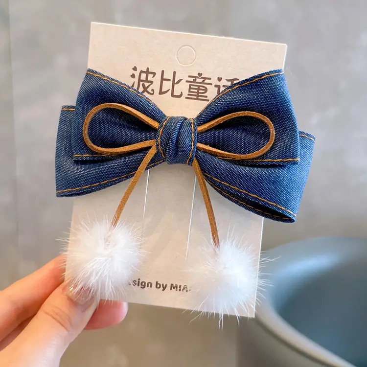 Horquillas azules para niñas, accesorios femeninos, lazos para el cabello, cosas para niñas, accesorios para el cabello, pinza para el cabello de flores, producto popular 2024: Azul marino
