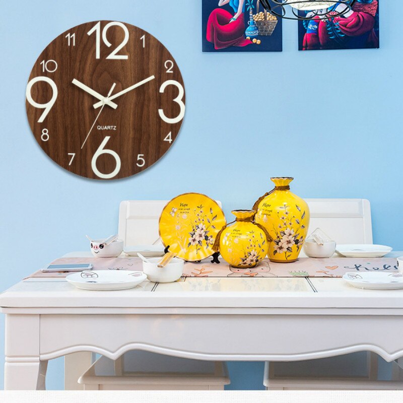 NUOVO Wanduhr 30cm Beige - Moderne Silent Uhr Mit 3D Zahlen