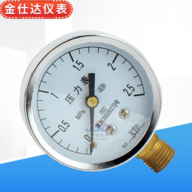 Stainless steel diaphragm pressure gauge YE100BF Axial stainless steel diaphragm pressure gauge diaphragm pressure gauge