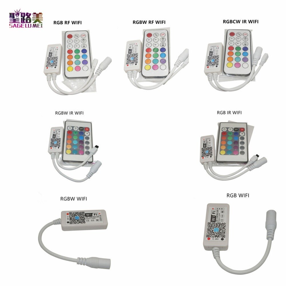 Magic Home DC5V 12V 24V Bluetooth controlador WiFi inalámbrico, RGB/RGBW IR RF LED Controller para 5050 WS2811 WS2812B Pixel led strip