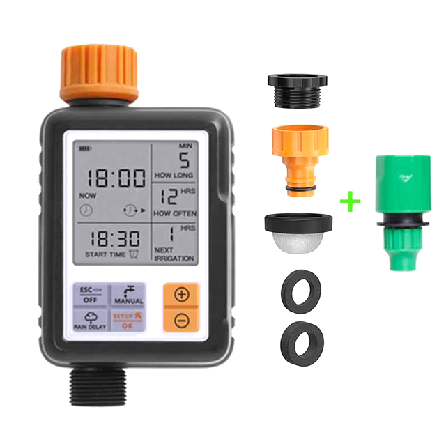 Watering Timer Automatic Smart Timing Sprinkler Large Screen Irrigation System For Garden Plants Lawn Cycle Watering Timer: Default Title