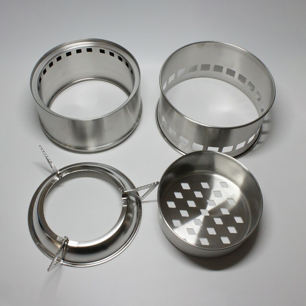 Portable Outdoor Stove Camping Cooking Picnic BBQ Wood Cooker Burning Stove