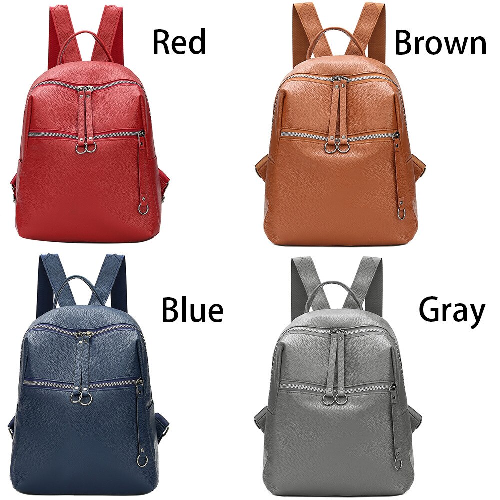 Frauen Rucksack Flut Wilde Weiche Leder Student Tasche Einfache Rucksack Reisetasche Organizer Student Tasche Notebook Schule Taschen # RJ1