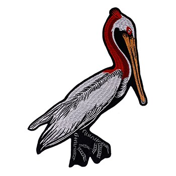 1 Juego de parches de animales de oveja de cabra Pelecanus, parche de pájaro de langosta bordado de flor de pez de amor, apliques, parches de planchado en camiseta, artesanía de ropa: 1282 Pelecanus Bird