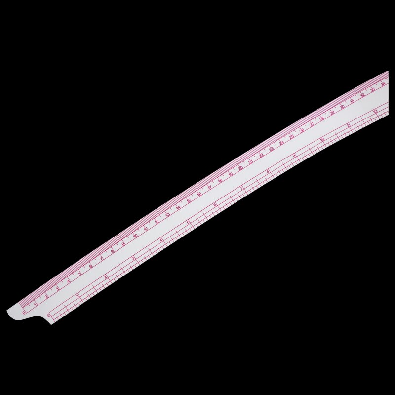 6301 Plastic Transparent French Curve Ruler SplIne Sewing Patchwork Feet Tailor Yardstick Cloth Cutting Rulers