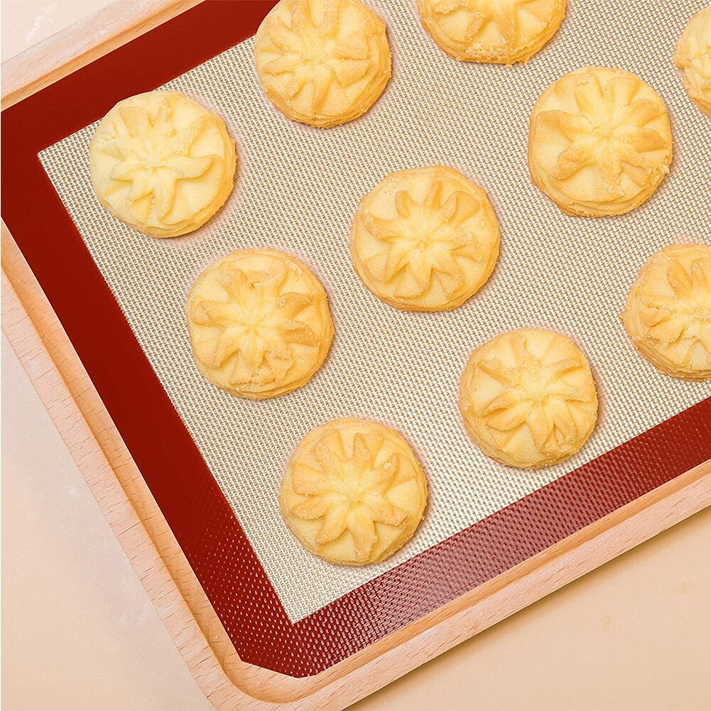 2pcs Silicone Non-Stick Baking Mat Dough Pastry Cake Bakeware Pad Kitchen Tools Pastry Mat Tool Nonstick Baking Pad