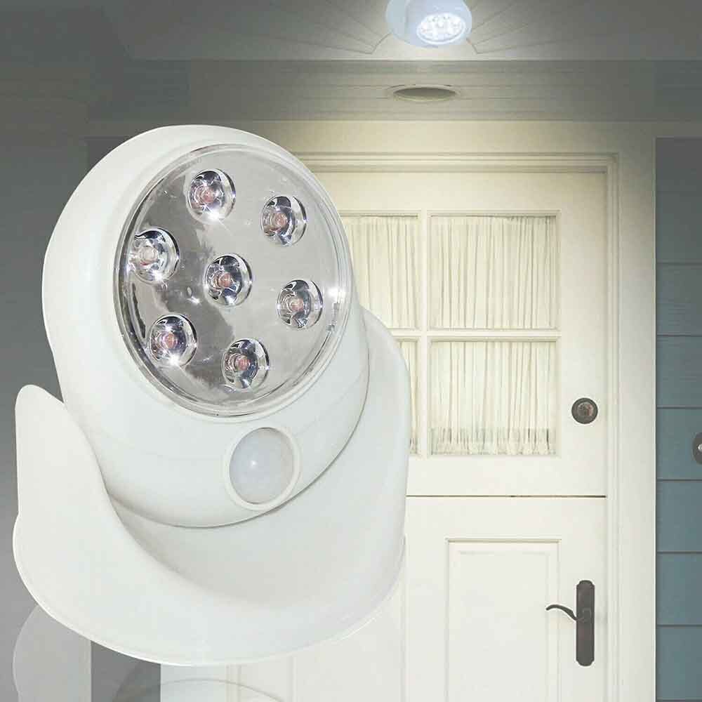 Indoor Outdoor 360° Battery Operated Lamps 7 LED Motion Sensor Security Lights