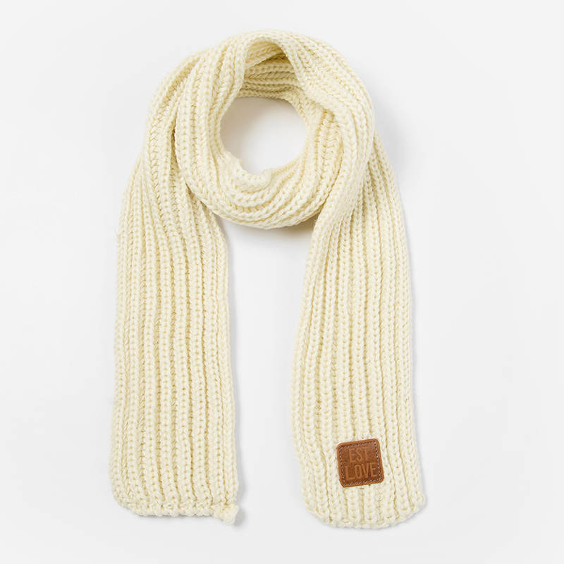garçons filles hiver écharpe enfants pompon bébé écharpe cou plus écharpes tricot laine foulard: Beige