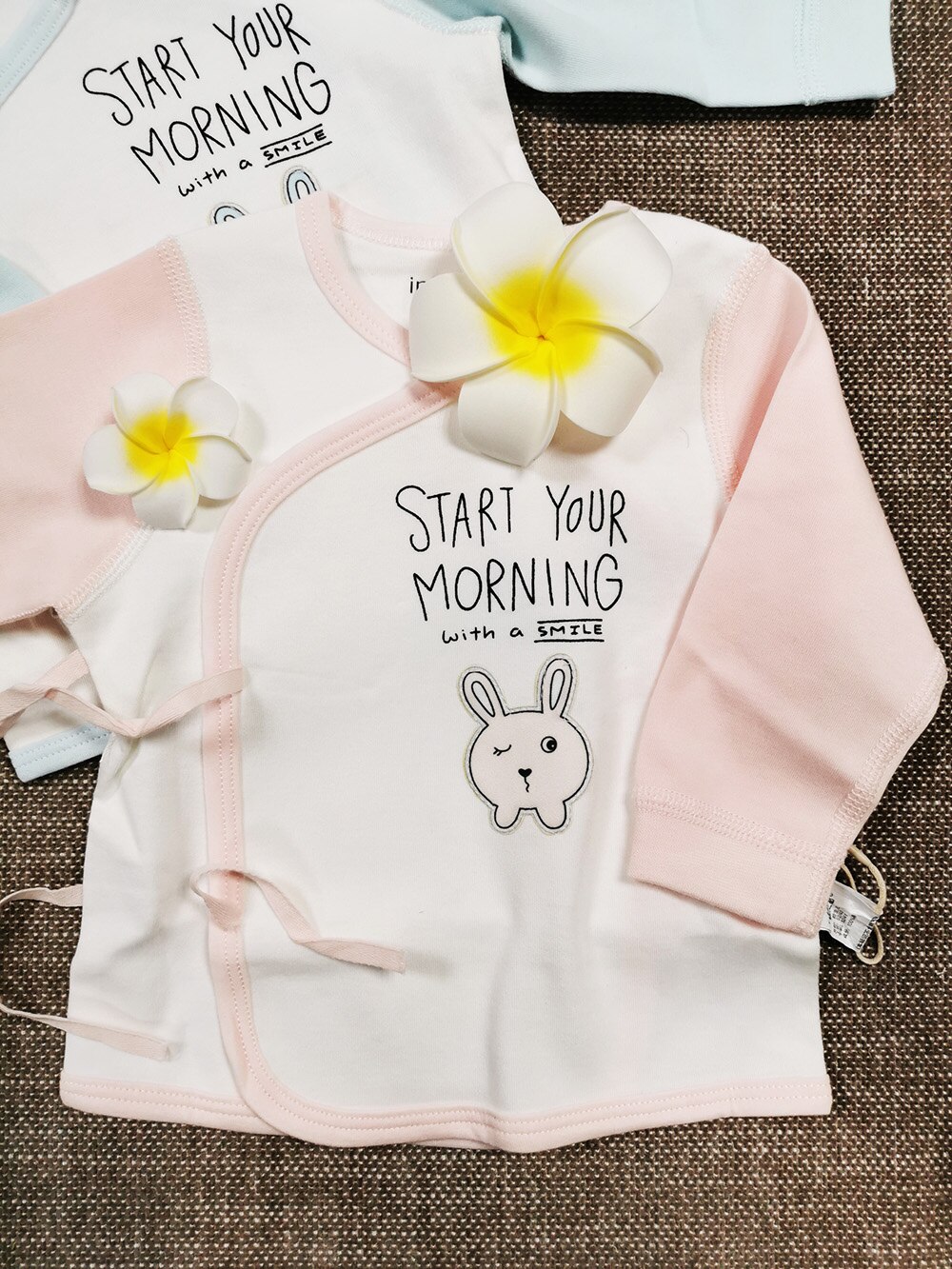 Pasgeboren kleding baby katoenen ondergoed set pasgeboren babykleding zacht comfortabel veilig baby pasgeboren producten konijn: Rood