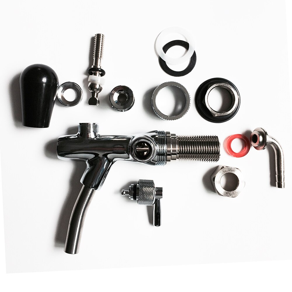 Grifo de cerveza ajustable Upors para Barril de acero inoxidable G5/8, grifo de cerveza de barril casero con mango, accesorios de grifo de Control de flujo