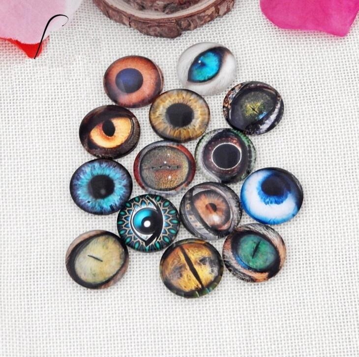 12mm Gem Glass Brads Variety of Animal Eyes POP Jewel Accessories Paper Craft Scrapbook Wedding Supplies Card Valentine DIY: 1