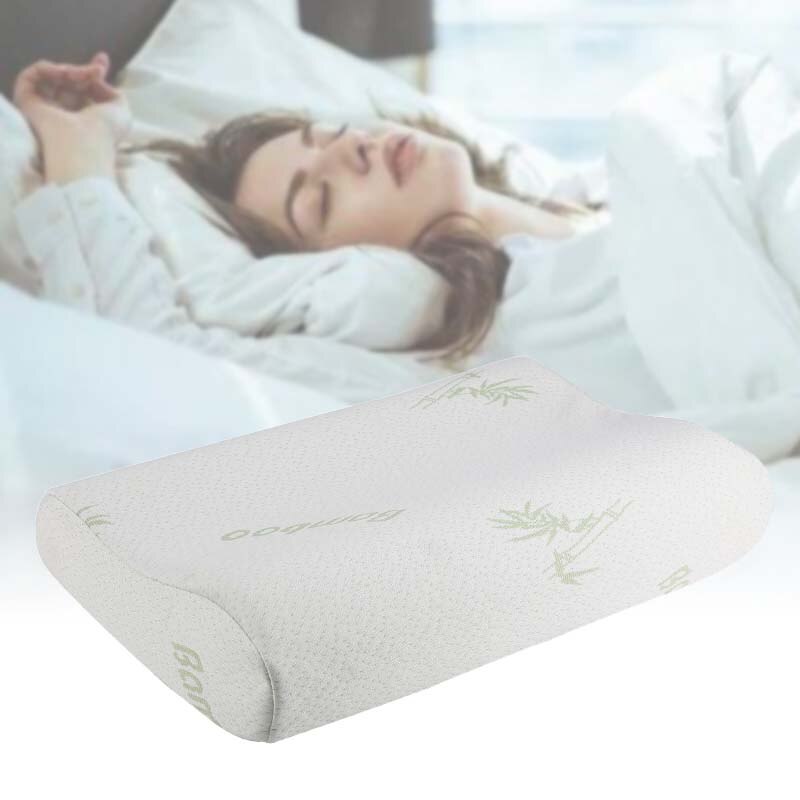 Memory Foam Pillows Contour Luxury Pillow Firm Head Ergonomically Soft Contour Orthopedic Bamboo Fiber Sleeping Pillow