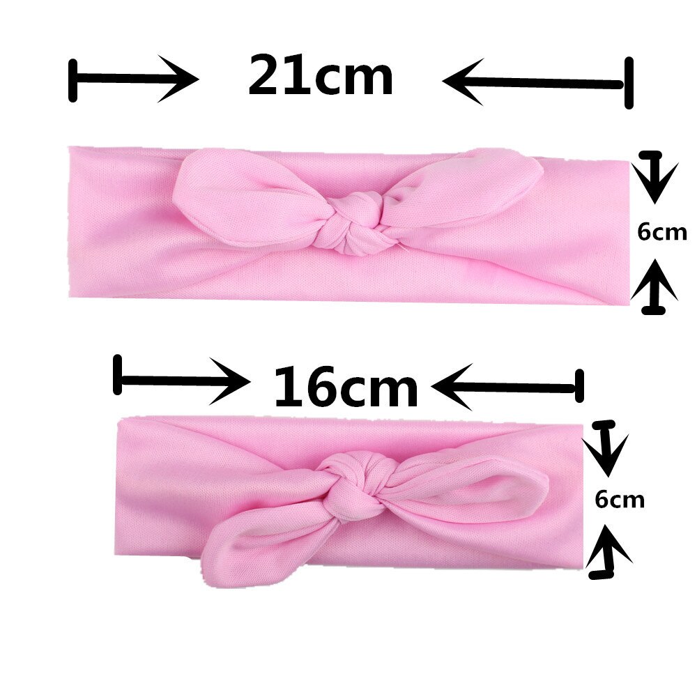 2 pz/set stile europeo puro colore Bowknot turbante vacanza neonato copricapo carino elastico Baby Girl Hairband