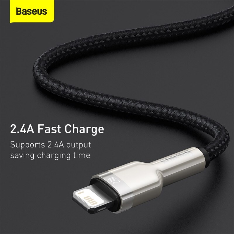 Baseus usb-kabel voor iphone 11, 12 pro max, xs, xr,  se 8 snel opladen voor iphone, oplader usb-kabel, datakabel, snoer voor ipad