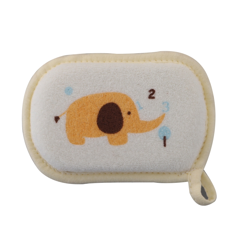 Baby Bad Spons Voor Kids Kinderen Peuters Pasgeborenen Volwassenen Cleaningtowel Borstel Zachte Bad Schuim Douche Spons: Baby elephant yellow
