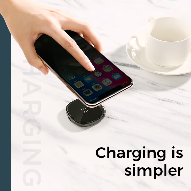Joyrom 10w nopea langaton laturi samsung galaxy 20 20 plus note 10 pro usb-kaapelilla iphone 11 x 8 led kannettavalle laturilla