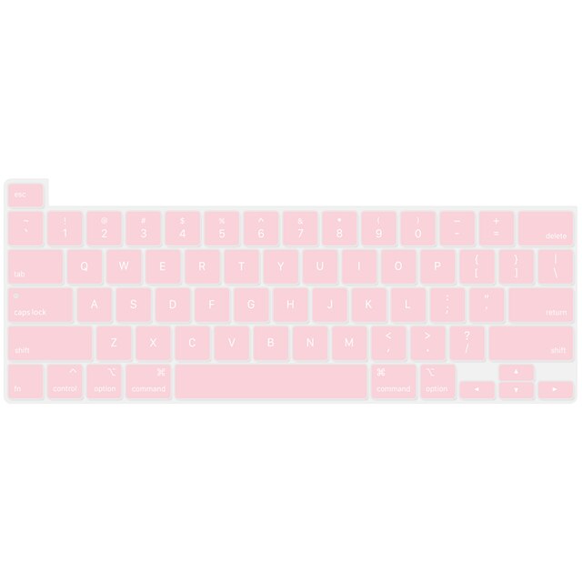 US keyboard cover For Macbook Pro 16 inch A2141 keyboard protector silicone waterproof keyboard skin guard: New Opaque Pink