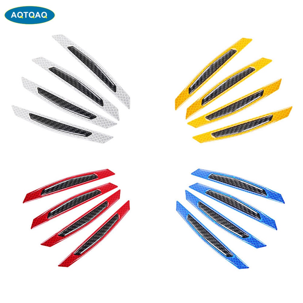 AQTQAQ 4Pcs/Set Car Door Edge Guards Anti-Collision Sticker Edge Bar Crash-Proof Anti-Scratch Car Protector
