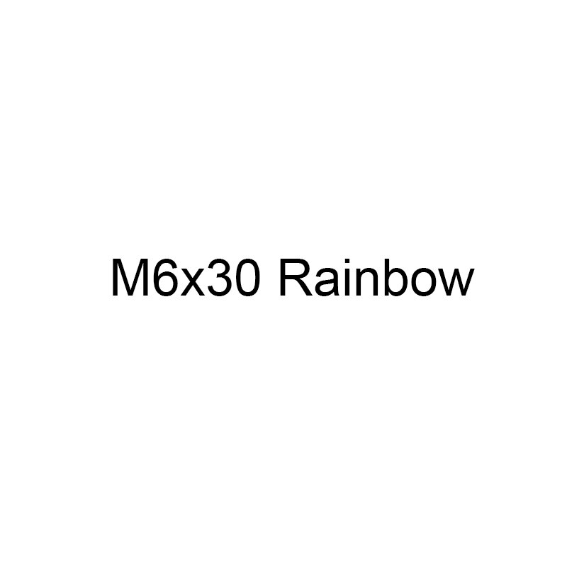 RISK 1pcs M6*30/35/40/50mm Titanium Bike Headset Bolt Bicycle Stem Top Cap Screw for MTB Road Bicycle M6x30mm M6x35 M6x40 M6x50: M6x30 Rainbow