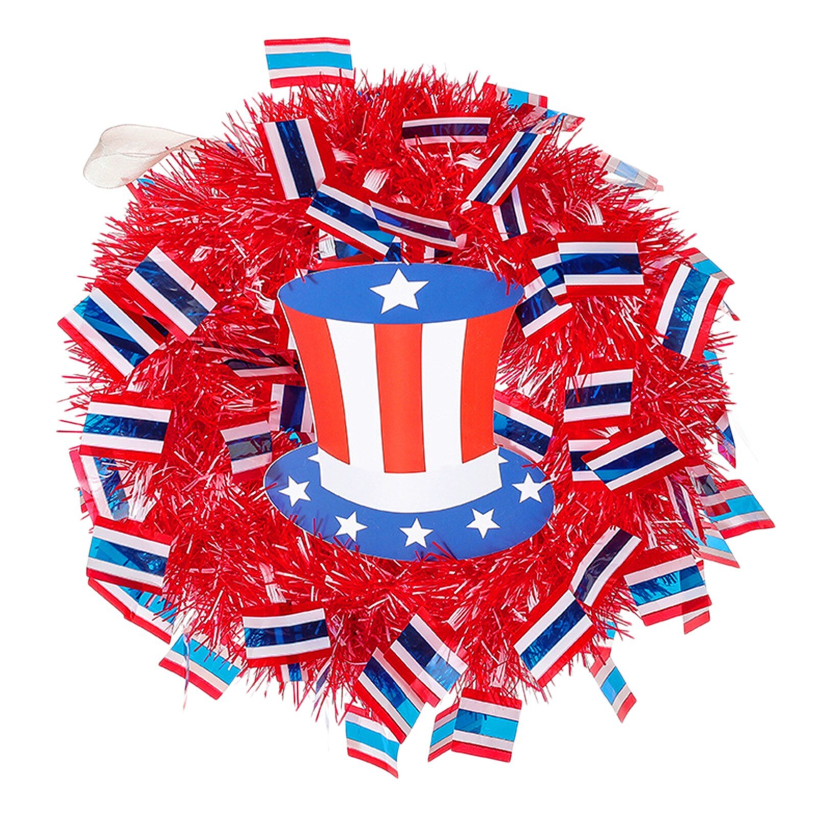 Independence Day Wreath Porch Decoration Front Door Outdoor The Letter Hanging Round Wreath Decor Wreaths Garlands: D