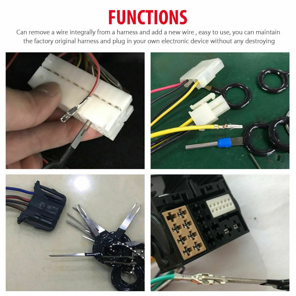 82Pcs Automotive Terminal Wire Terminal Removal Tool Auto Pin Kit Terminal Ejector Kit Tools Draad Connector Extractor