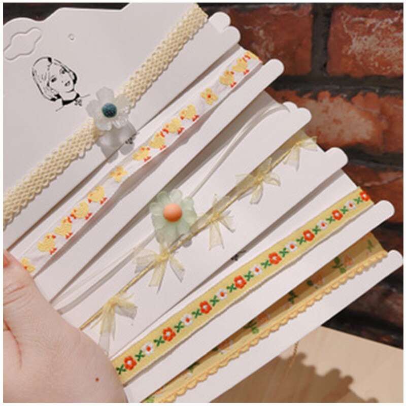 Koreaanse zoete romantische choker gele gebreide bloemenketting voor vrouwen meisjes egirl feest dating esthetische sieraden