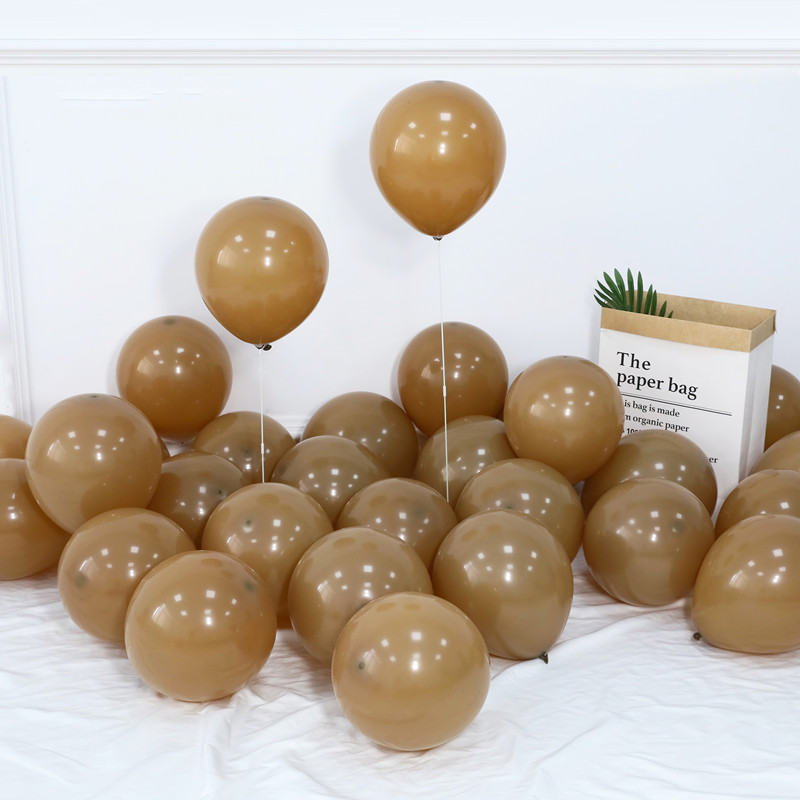 25/50Pcs 10Inch Retro Ballonnen Dusty Roze Retro Groene Caramel Koffie Ballon Helium Globos Bruiloft Douche Verjaardag decoratie: retro  khaki / 50pcs