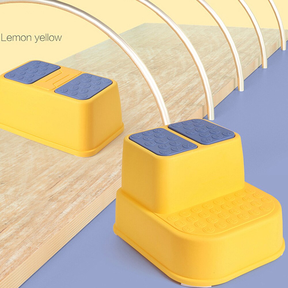 1PC Toilet Stool Hand Washing Stepping Stool Anti-slip Footstool for Kids Children (Yellow)