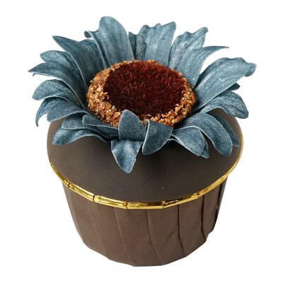 Kunstmatige zonnebloem bloem cake Thuis zachte decoratie veranda Dessert etalage regeling stilleven decoratie: D