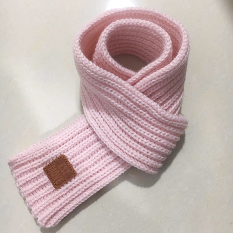 Populaire garçons filles tricoté écharpes belle automne hiver nouveaux enfants offre spéciale mignon bébé solide écharpe 1PC