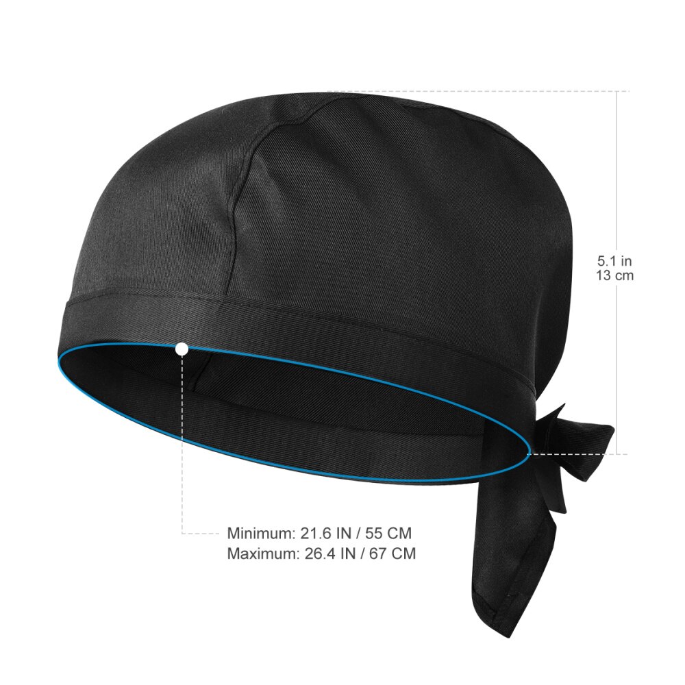BESTOMZ-Sombrero de Chef pirata, gorra de uniforme de camarero, para panadería, barbacoa, parrilla, restaurante, gorro de trabajo de cocina (negro)