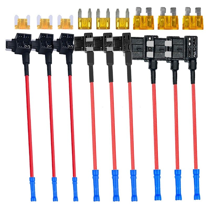 3 Soorten Add-A-Circuit Adapter & Zekering Kit - Fuse Tap Zekeringhouder Met Zekering Voor Auto 'S vrachtwagens Boten: Default Title